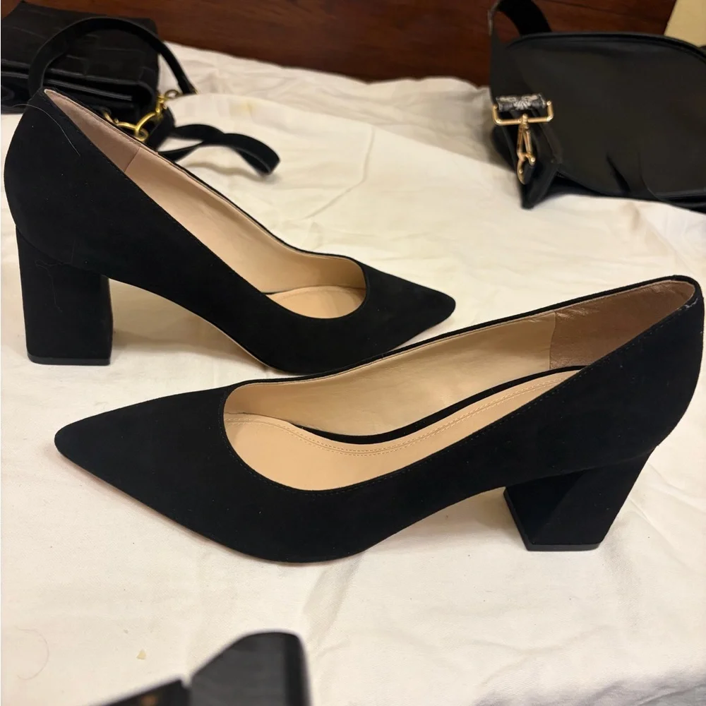 Marc Fisher Chic Black Suede Heels for Women